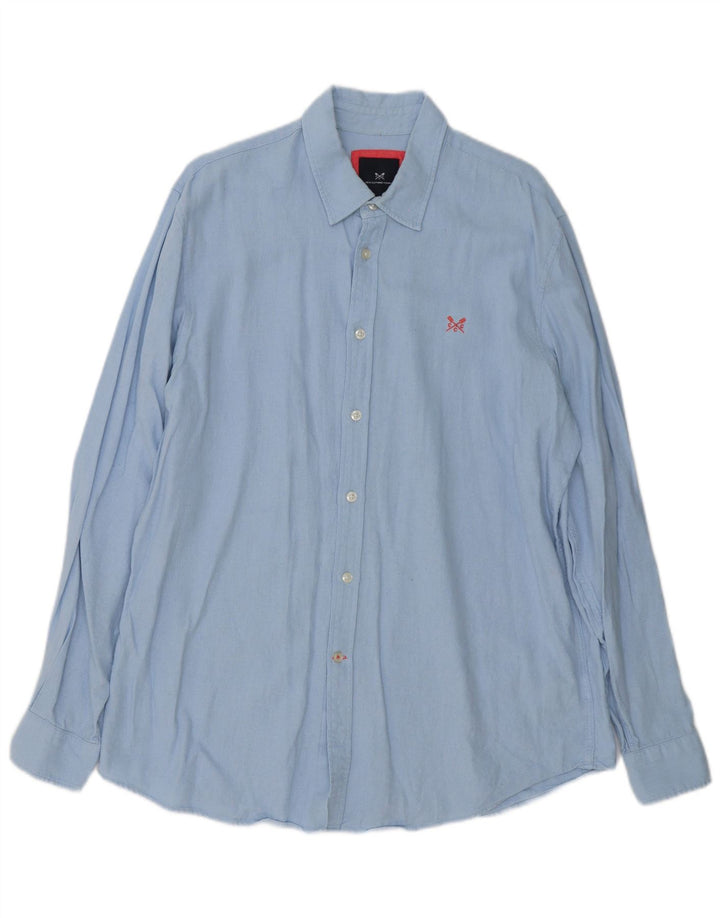 Crew Clothing Cămașă pentru bărbați Lenjerie mare albastră