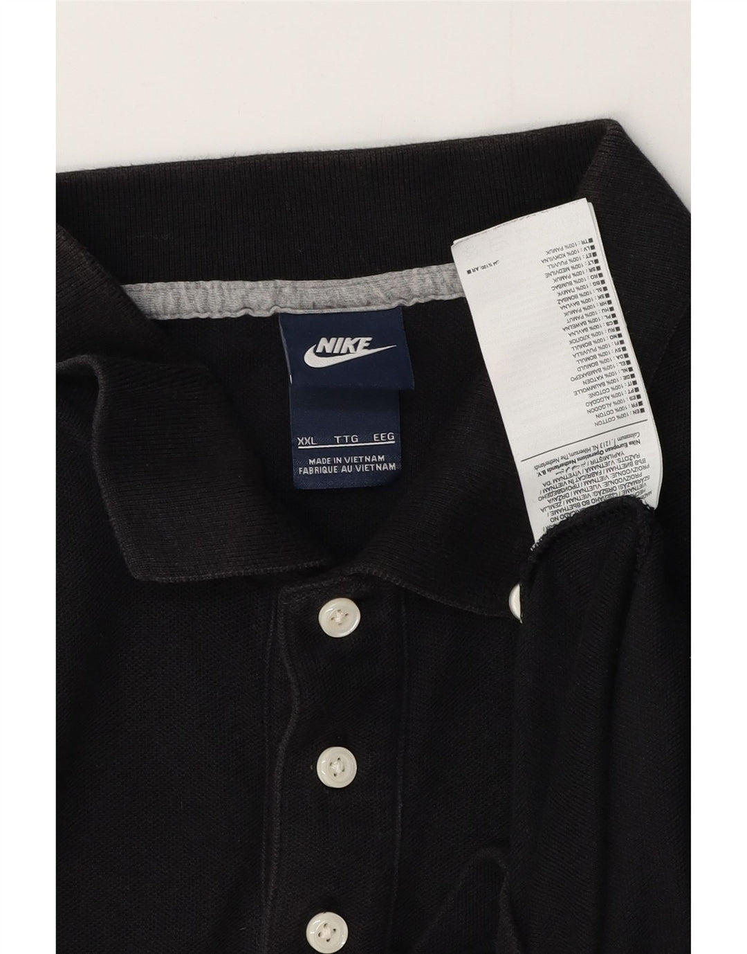 Tricou polo pentru bărbați NIKE 2XL bumbac negru