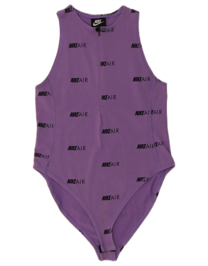 Body grafic Nike pentru femei UK 12, bumbac violet mediu