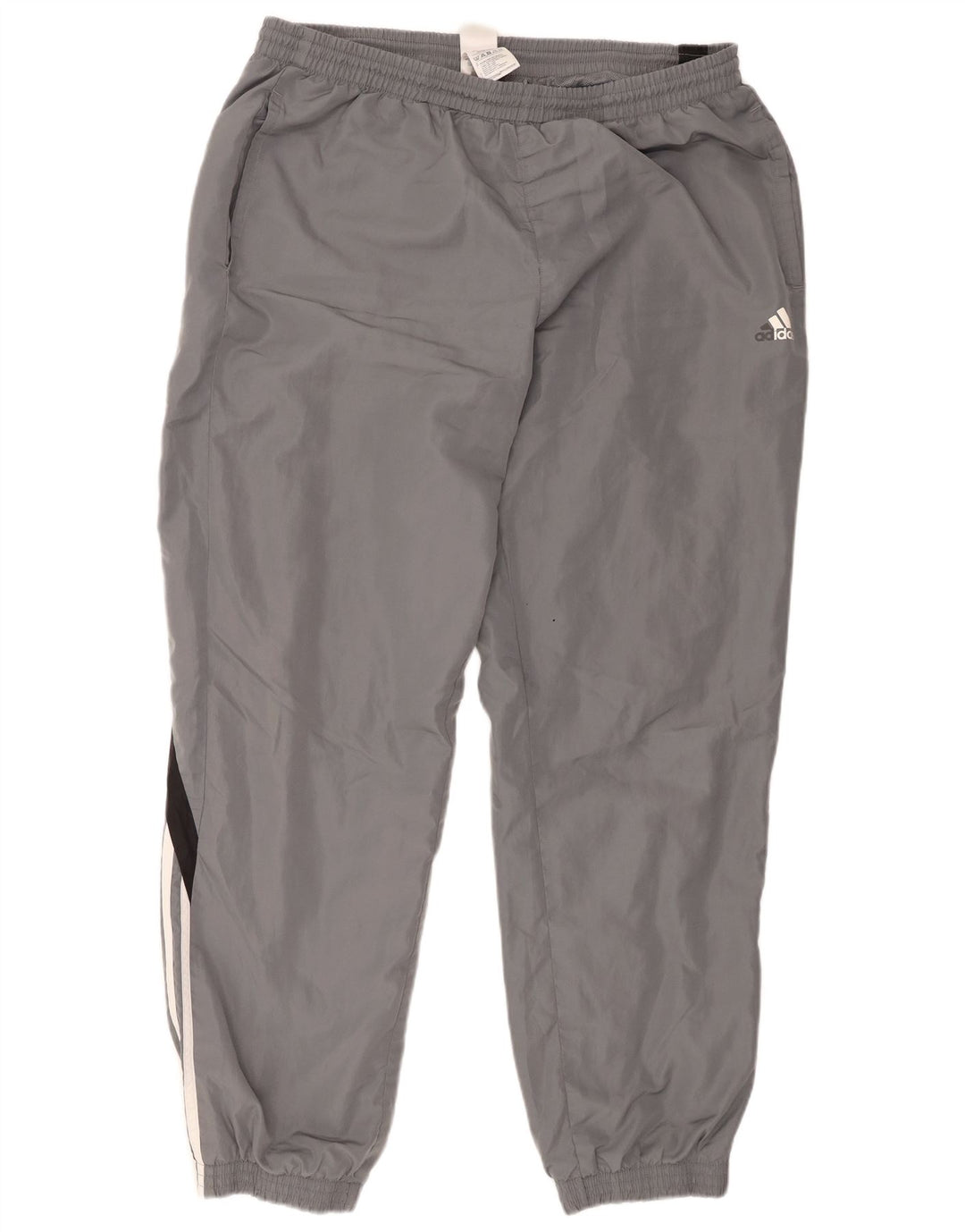 Adidas Mens Tracksuit Trousers Joggers XL Grey Colourblock Polyester