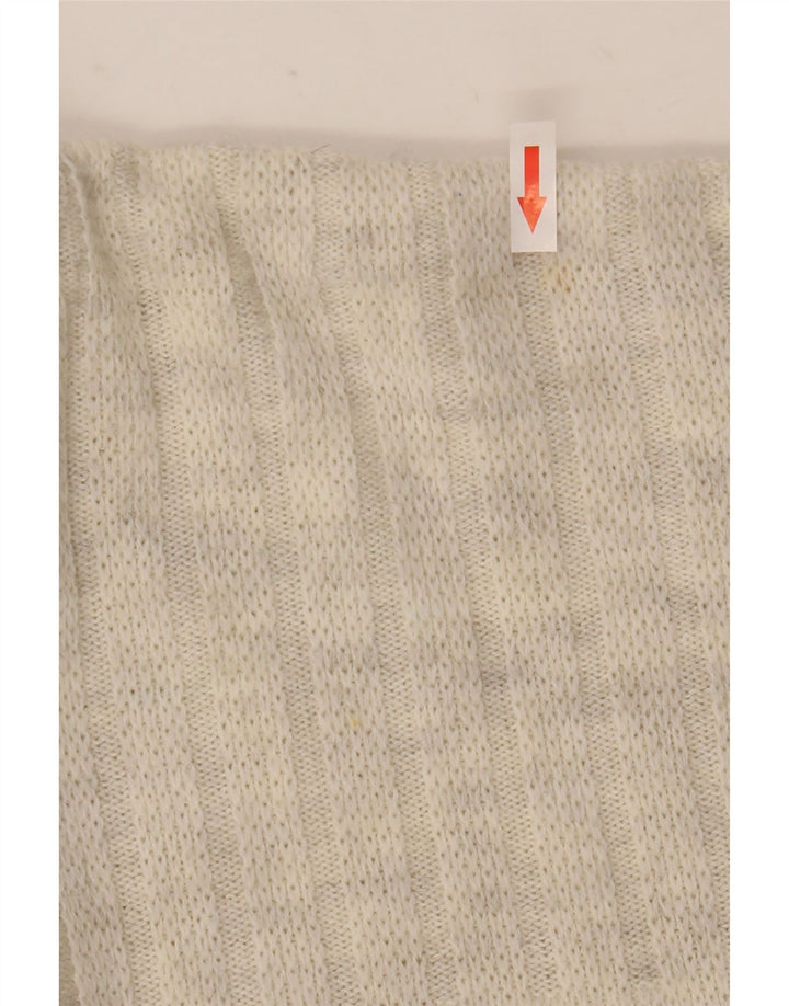 Pulover vintage pentru bărbați cu gât roșu, XL, gri Argyle/Diamond