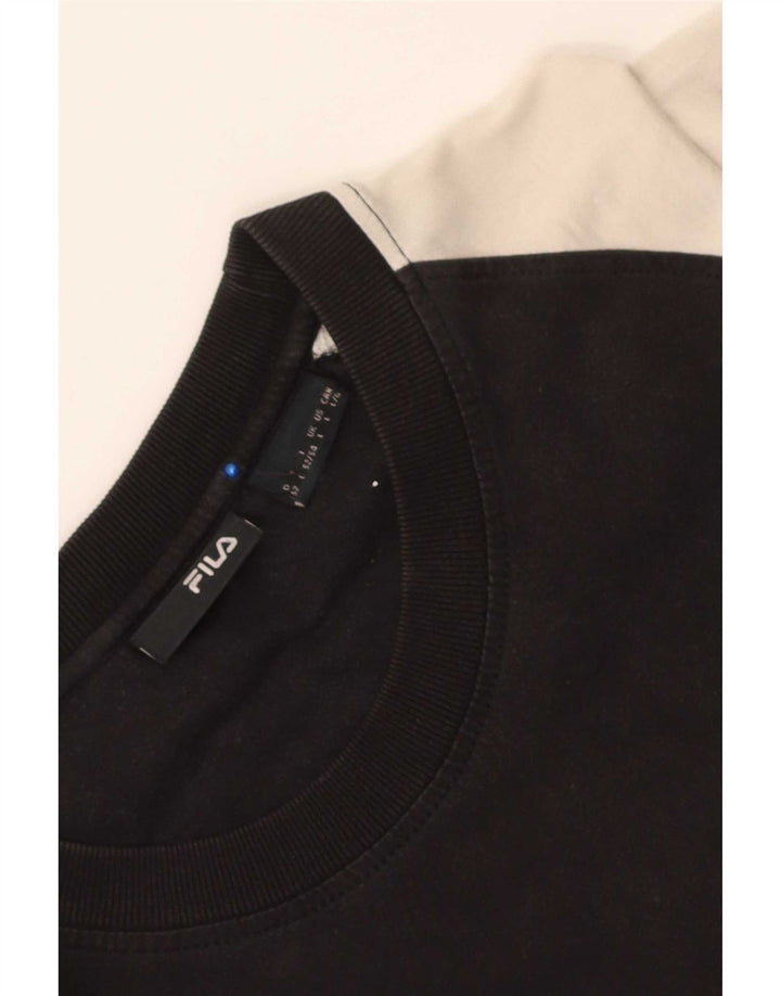 Tricou grafic pentru bărbați Fila Top mare negru Colorblock
