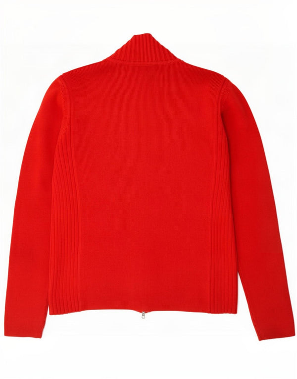 Pulover cardigan cu fermoar complet Tommy Hilfiger pentru femei UK 14 mare cu dungi roșii