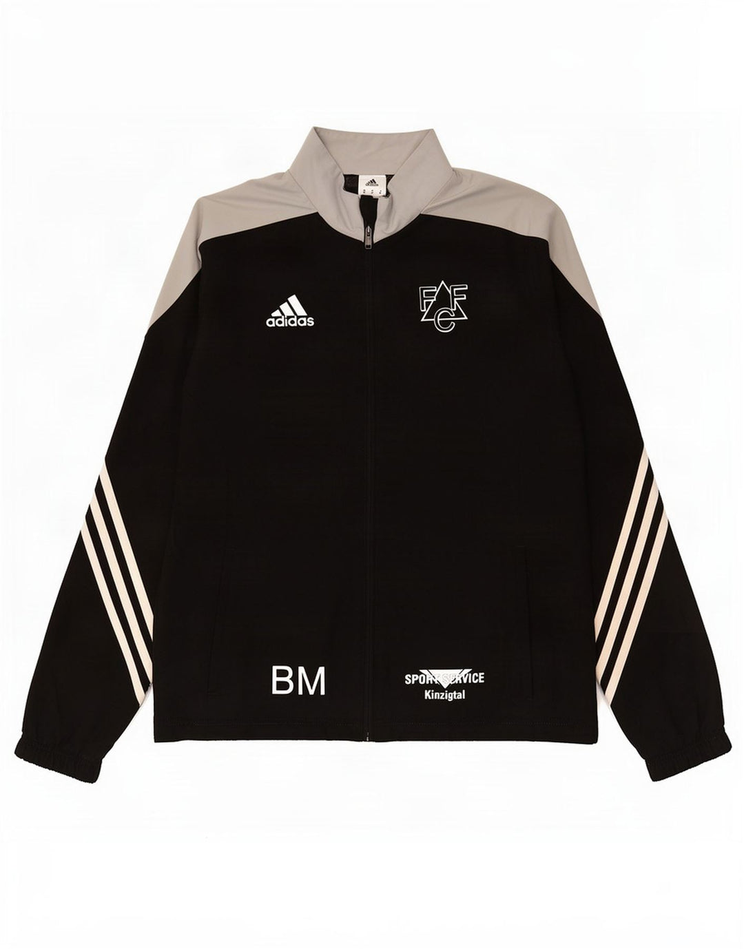 Jachetă de top pentru trening grafic pentru bărbați Adidas, negru mediu, poliester bloc de culoare