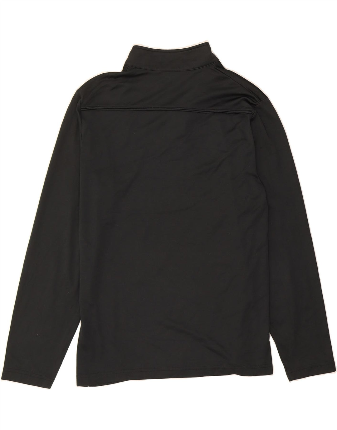 MAJESTIC Mens Graphic Zip Neck Top Long Sleeve Medium Black Polyester Vintage Majestic and Second-Hand Majestic from Messina Hembry 