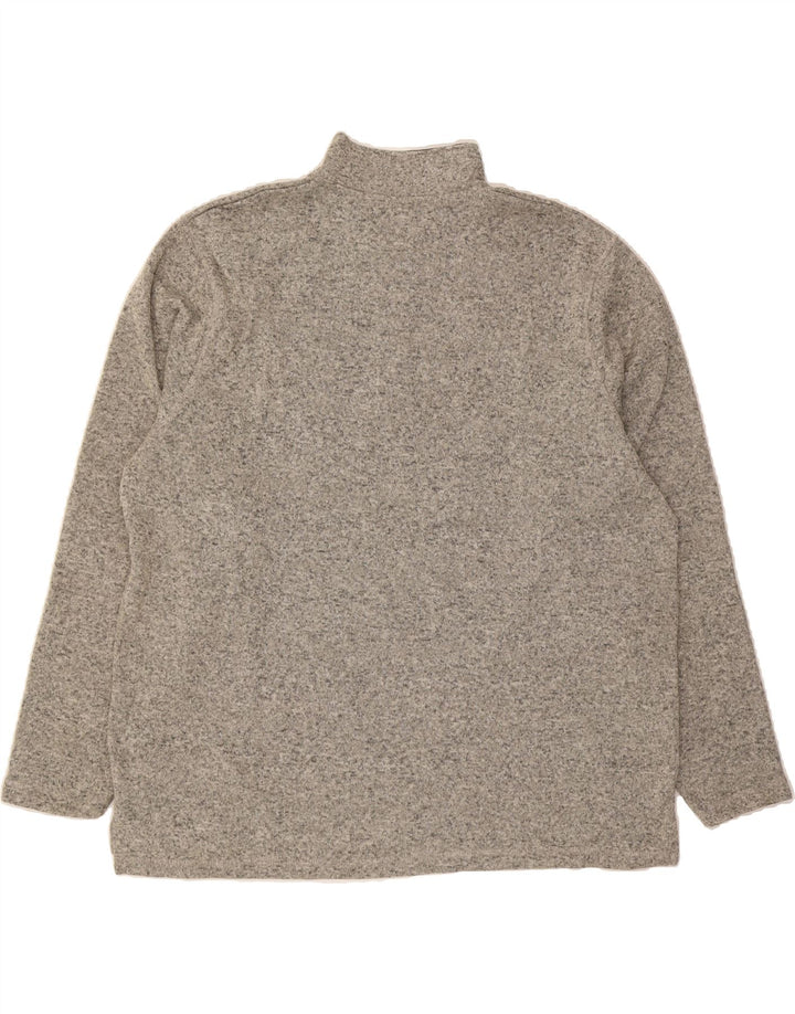 WRANGLER Mens Zip Neck Sweatshirt Jumper 2XL Grey Polyester Vintage Wrangler and Second-Hand Wrangler from Messina Hembry 