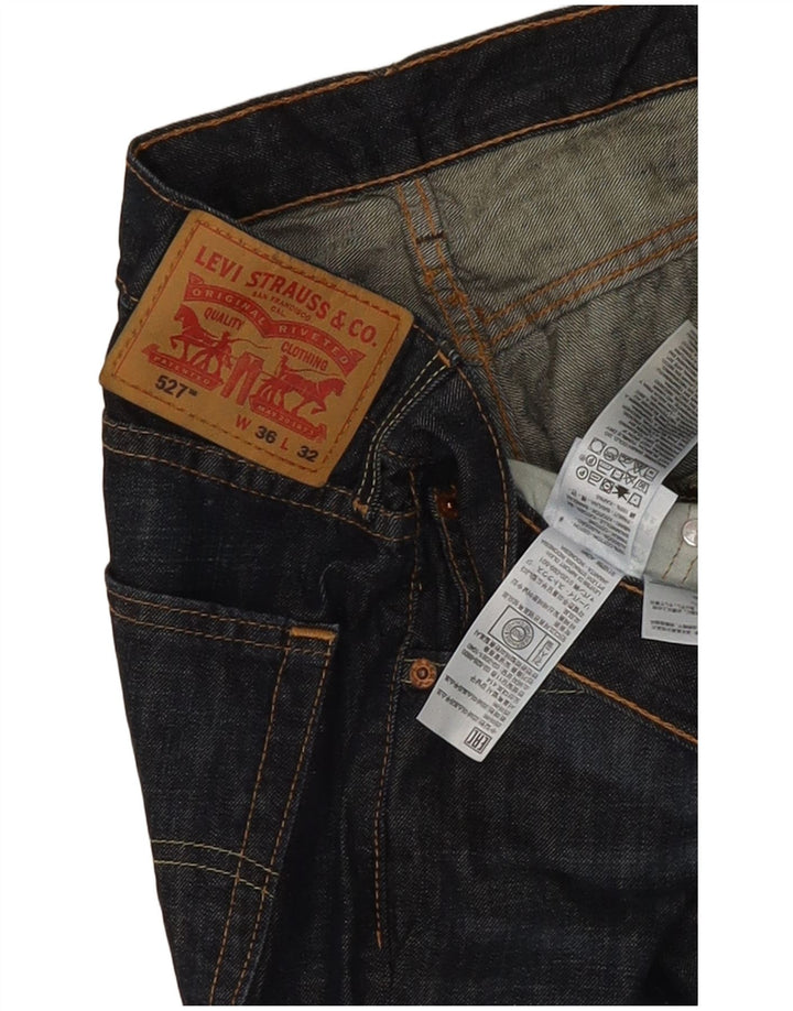 Blugi pentru bărbați Levi's 527 Bootcut W36 L32 Bumbac bleumarin