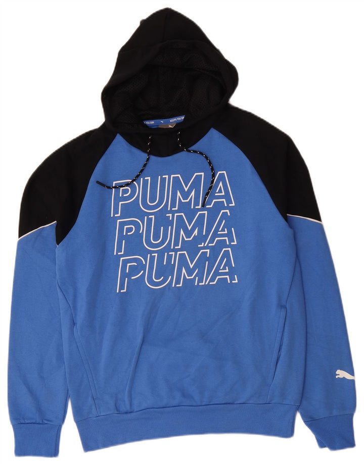 Pulover cu glugă grafic PUMA pentru bărbați, albastru, color block