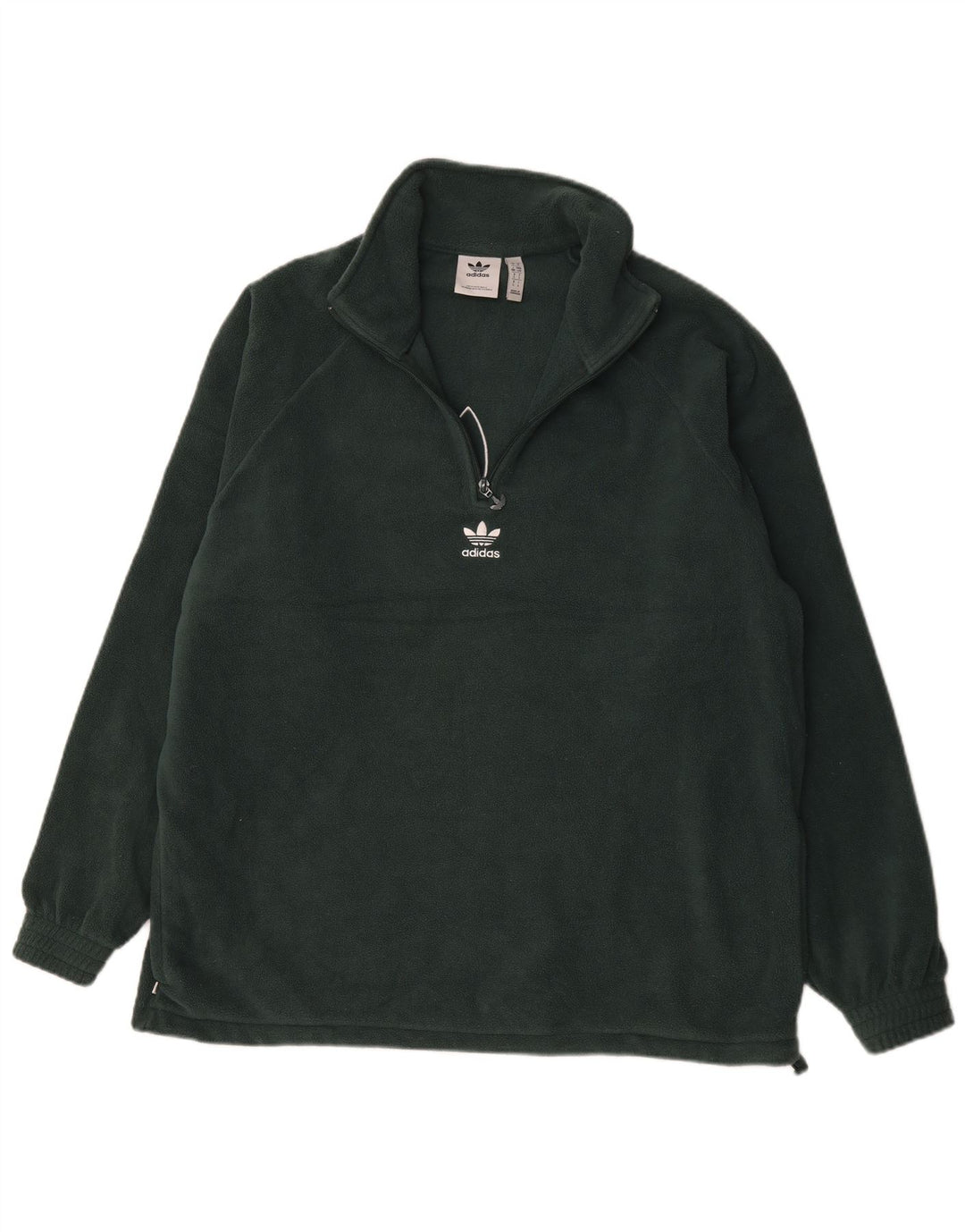 Pulover pentru bărbați Adidas Graphic Zip Gât din lână, mare, verde, poliester