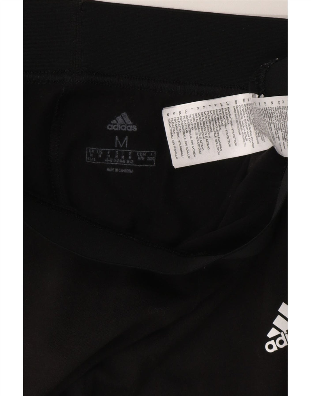 Leggings pentru femei ADIDAS UK 12/14 bumbac mediu negru