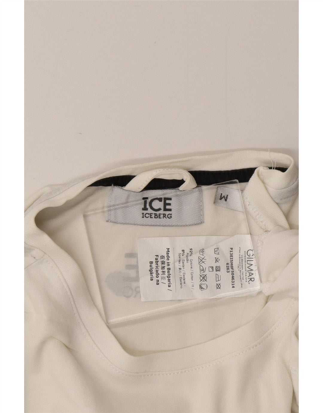 Tricou grafic pentru bărbați ICEBERG Top, mediu, alb, bumbac