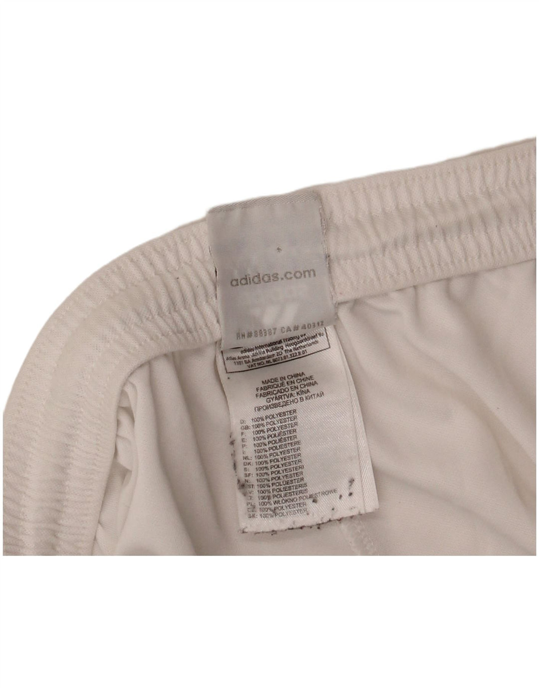 Pantaloni scurți sport Climalite ADIDAS pentru bărbați, poliester alb mediu