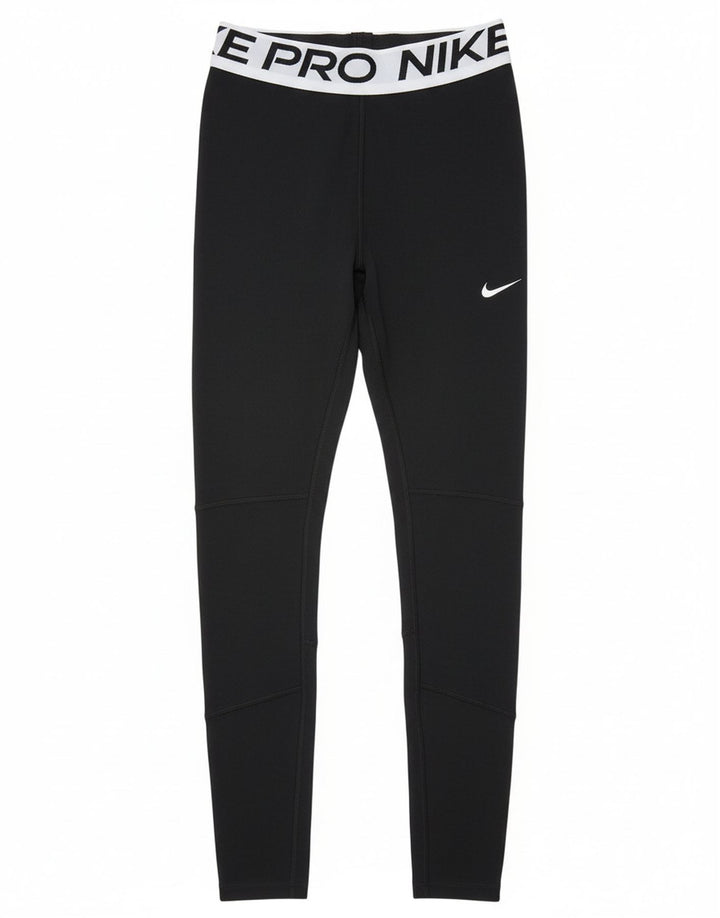 Leggings grafic pentru fete Nike 12-13 ani mare negru