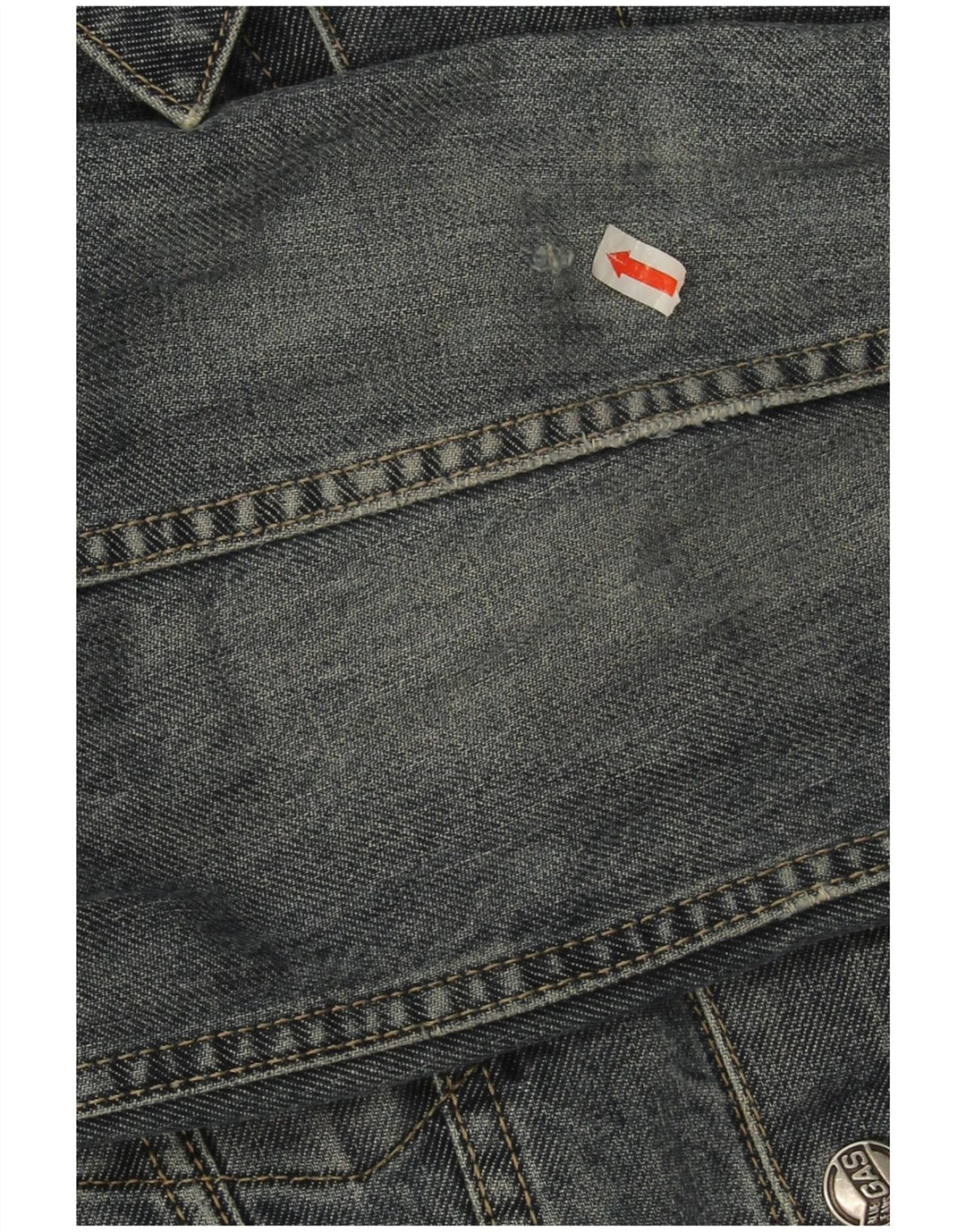 Jachetă de denim crop pentru femei Gas UK 14, bumbac albastru mediu