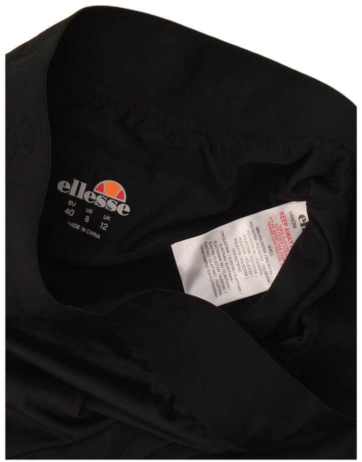 Leggings Capri pentru femei Ellesse UK 12 Poliester mediu negru