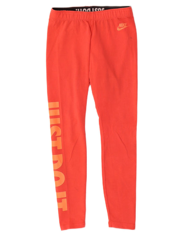 Leggings grafic Nike pentru femei UK 14, bumbac roșu mediu