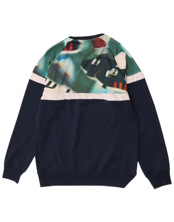 Hanorac pentru bărbați Adidas Jumper Mediu Bleumarin Poliester Colorblock