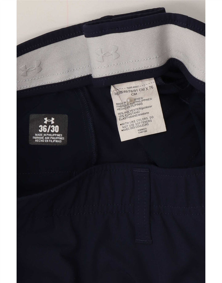 Pantaloni chino subțiri pentru bărbați Under Armour W36 L30 poliester bleumarin