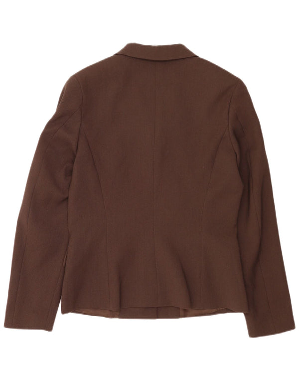 Jachetă pentru femei Max & Co. Blazer cu 3 nasturi UK 14 Poliester maro mediu