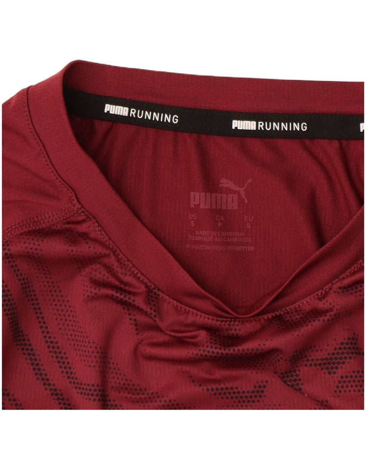 Tricou PUMA pentru bărbați cu model abstract Top mic Burgundy