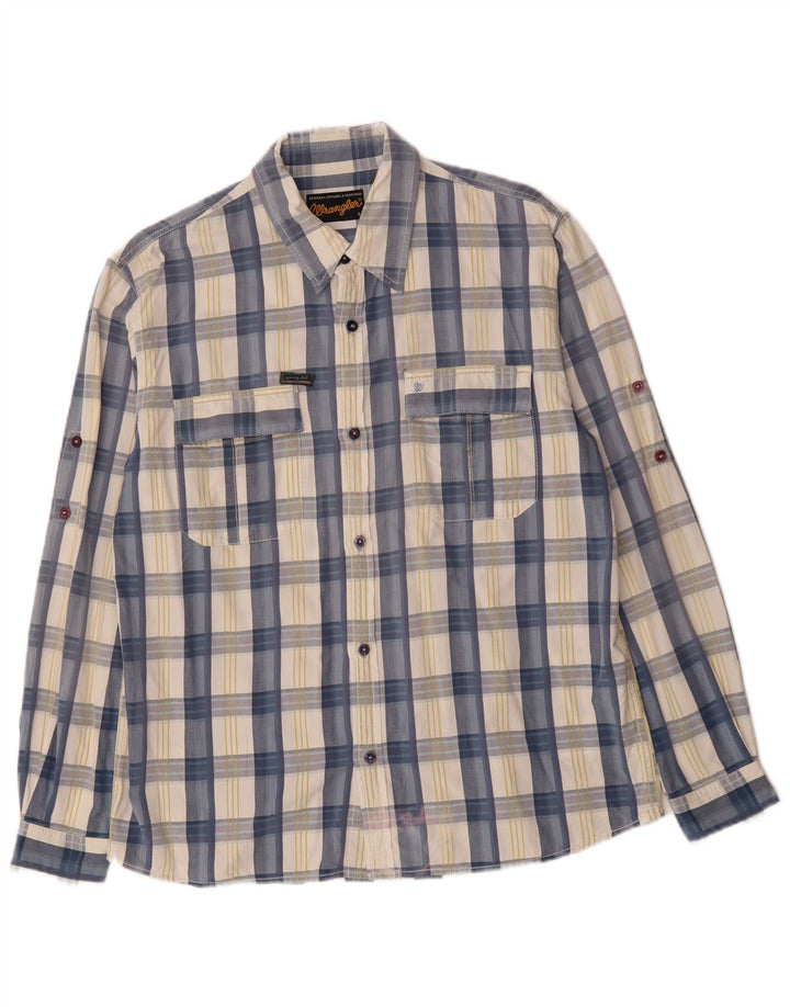 Cămașă pentru bărbați WRANGLER, mare, albastru, din bumbac
