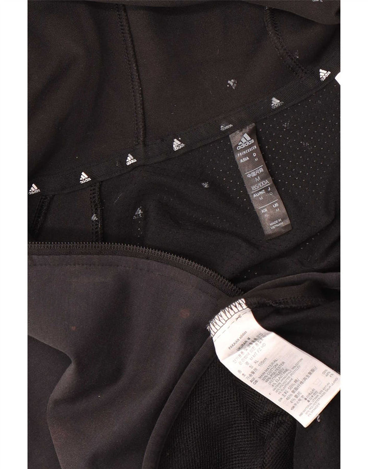 Pulover Adidas pentru bărbați, cu fermoar, bumbac mediu negru