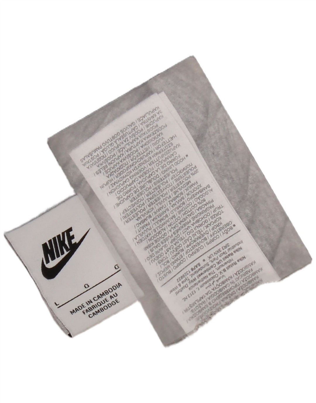 Pulover Nike pentru bărbați, cu capota, mare, gri, bumbac