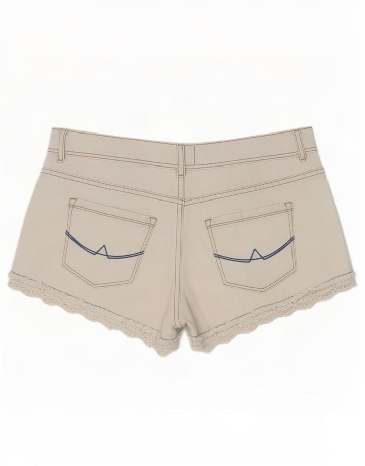 Pantaloni scurti de blugi pentru femei Superdry Medium W28 Bumbac alb