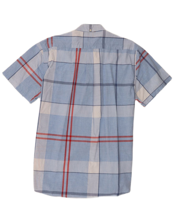 Cămașă cu mânecă scurtă pentru bărbați Barbour, XL, albastru, carouri, bumbac