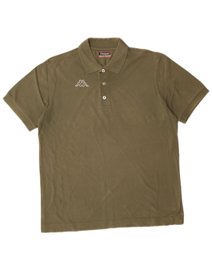 Tricou polo pentru bărbați Kappa, verde mediu