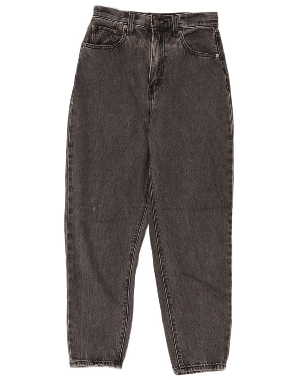 Blugi conici cu talie înaltă Levi's pentru femei L25 L27 bumbac negru