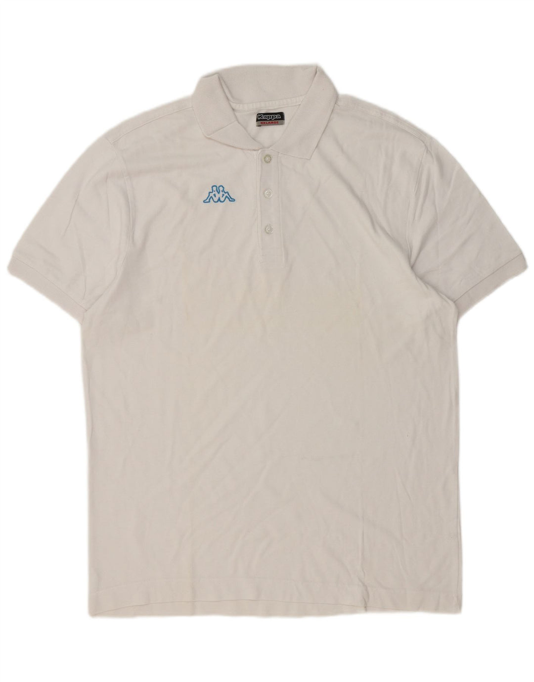 Cămașă polo cu grafică pentru bărbați Kappa, bumbac alb 2XL