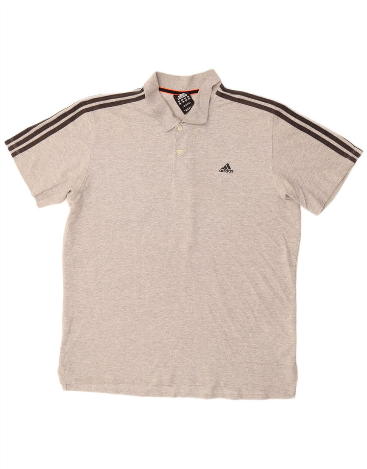 ADIDAS Mens Climalite Polo Shirt XL Grey Cotton