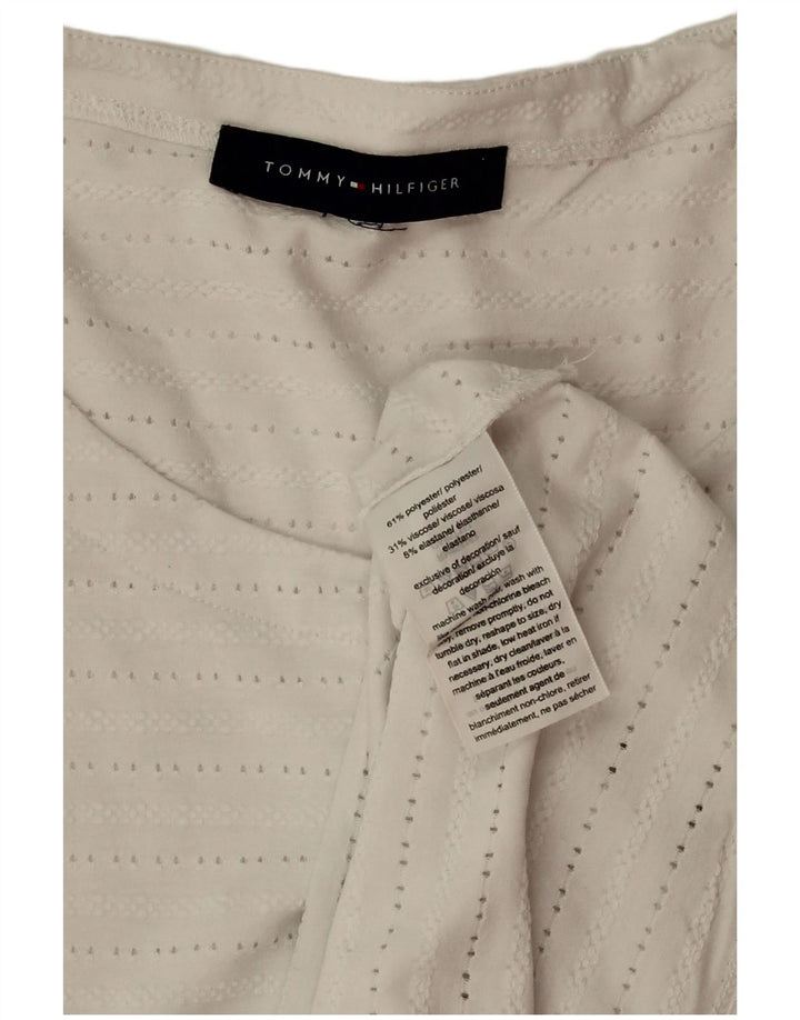 Bluză fără mâneci pentru femei TOMMY HILFIGER UK 18 XL Poliester alb