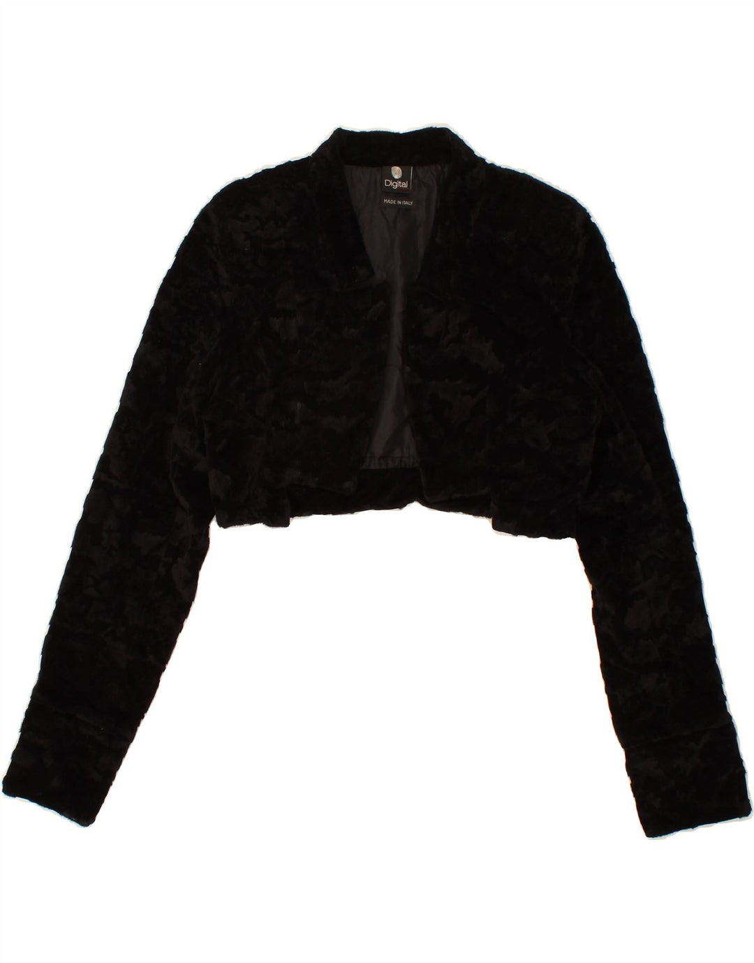 VINTAGE Womens Bolero Jacket UK 12 Medium Black Vintage Vintage and Second-Hand Vintage from Messina Hembry 