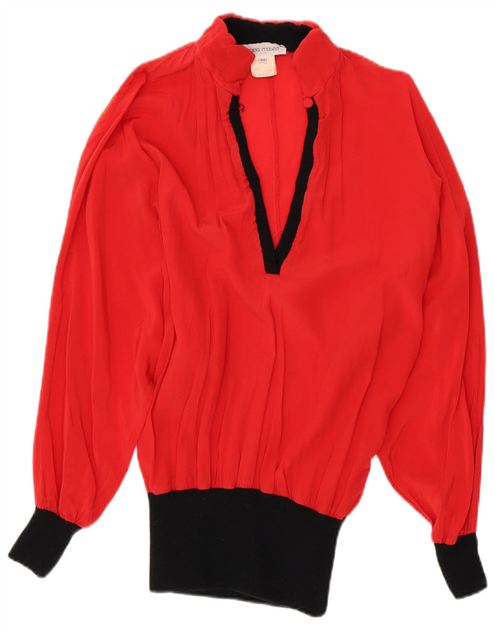 Bluză cu mânecă lungă pentru femei Daniela Massa Top IT 44 Medium Red Colorblock