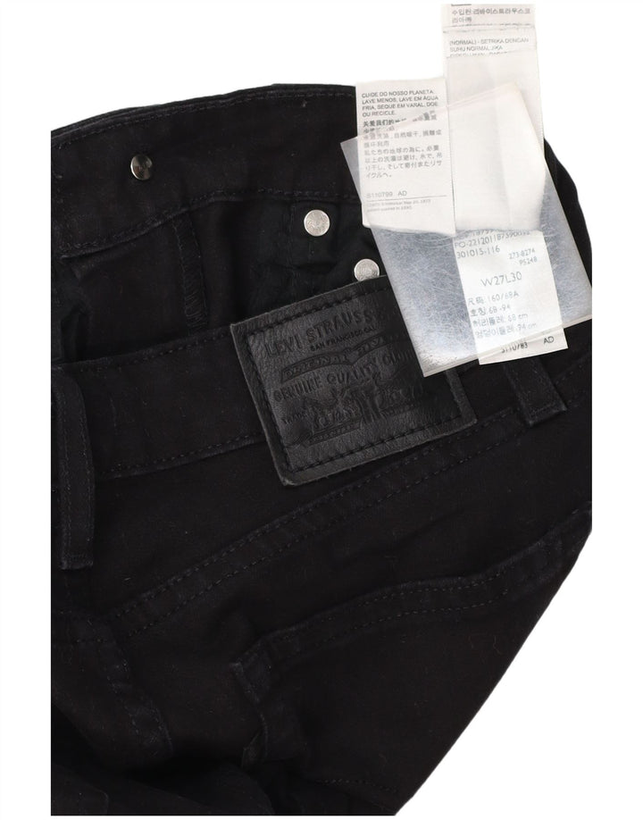 Blugi bootcut cu talie mare LEVI'S 725, W27 L30, bumbac negru