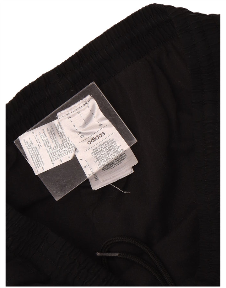 Pantaloni de trening pentru bărbați ADIDAS Pantaloni de jogging, mari, negru, poliester