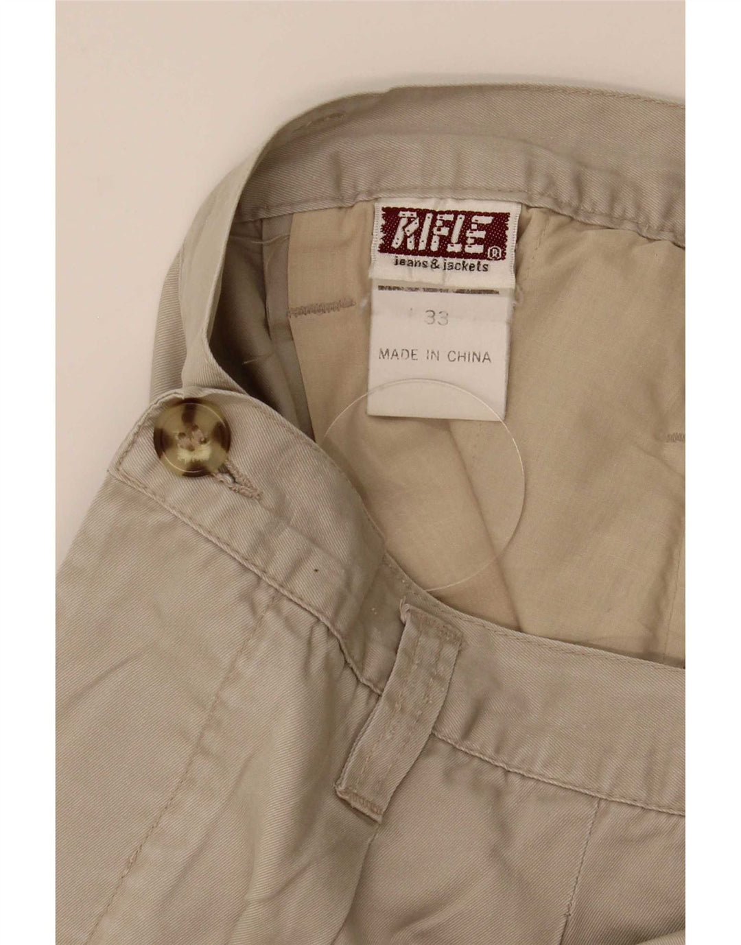 Pantaloni scurți chino pegged pentru bărbați Rifle W33, bumbac mediu bej