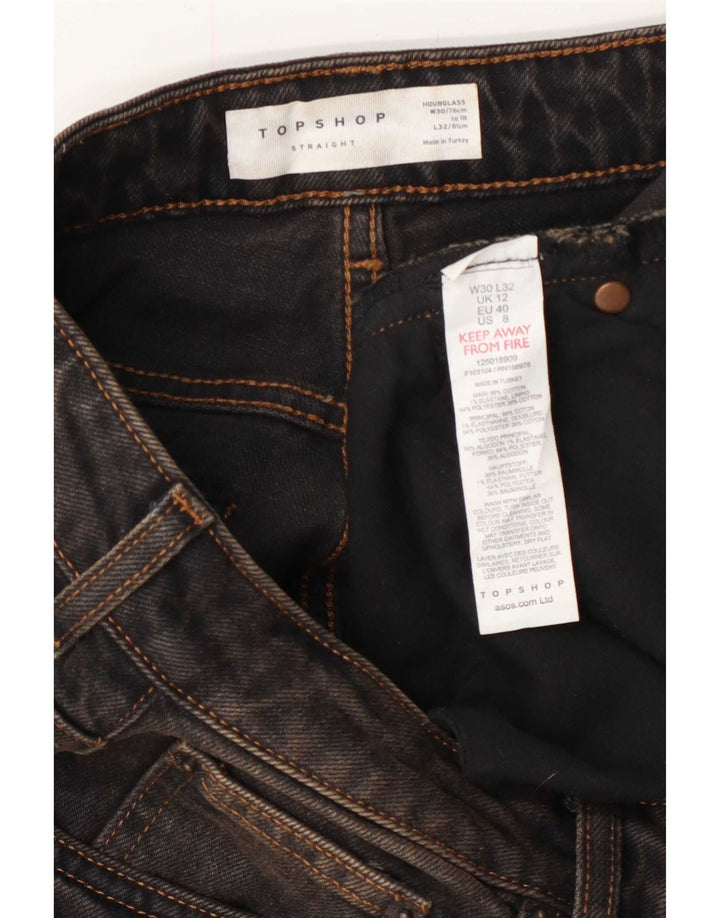 Pantaloni scurți din blugi pentru femei Topshop W30 bumbac mediu negru