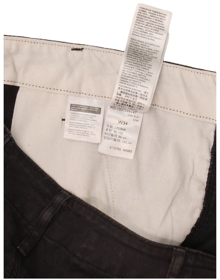 Pantaloni cargo subțiri Levi's pentru bărbați W34 L29 bumbac negru