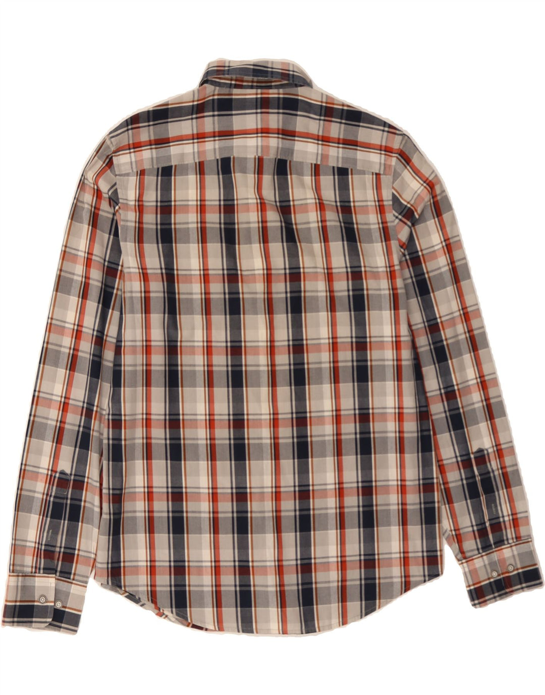 PENGUIN Mens Heritage Slim Fit Shirt Medium Navy Blue Check Cotton Vintage Penguin and Second-Hand Penguin from Messina Hembry 