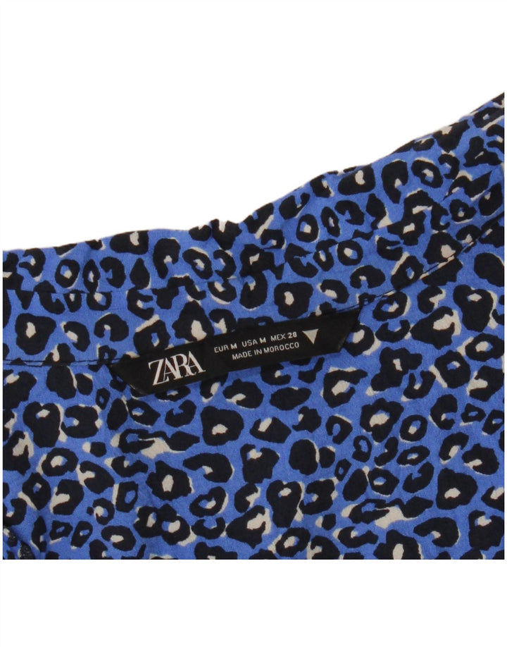 Cămașă pentru femei Zara UK 14 Medium Blue Animal Print