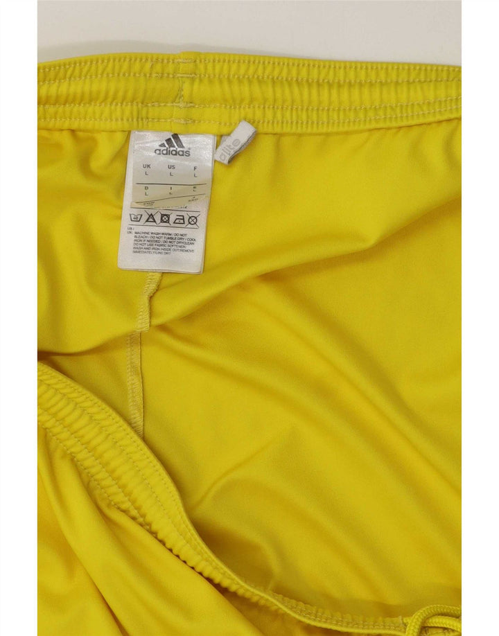 Pantaloni scurți sport pentru bărbați Adidas Climalite, mari, galbeni, din poliester
