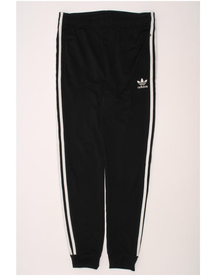 ADIDAS Boys Tracksuit Trousers Joggers 13-14 Years  Black Polyester Vintage Adidas and Second-Hand Adidas from Messina Hembry 