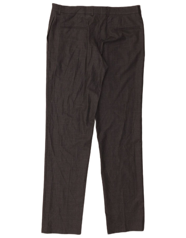 Pantaloni de costum drepți pentru bărbați Zara EU 44 Mari L34 L34 Lână gri