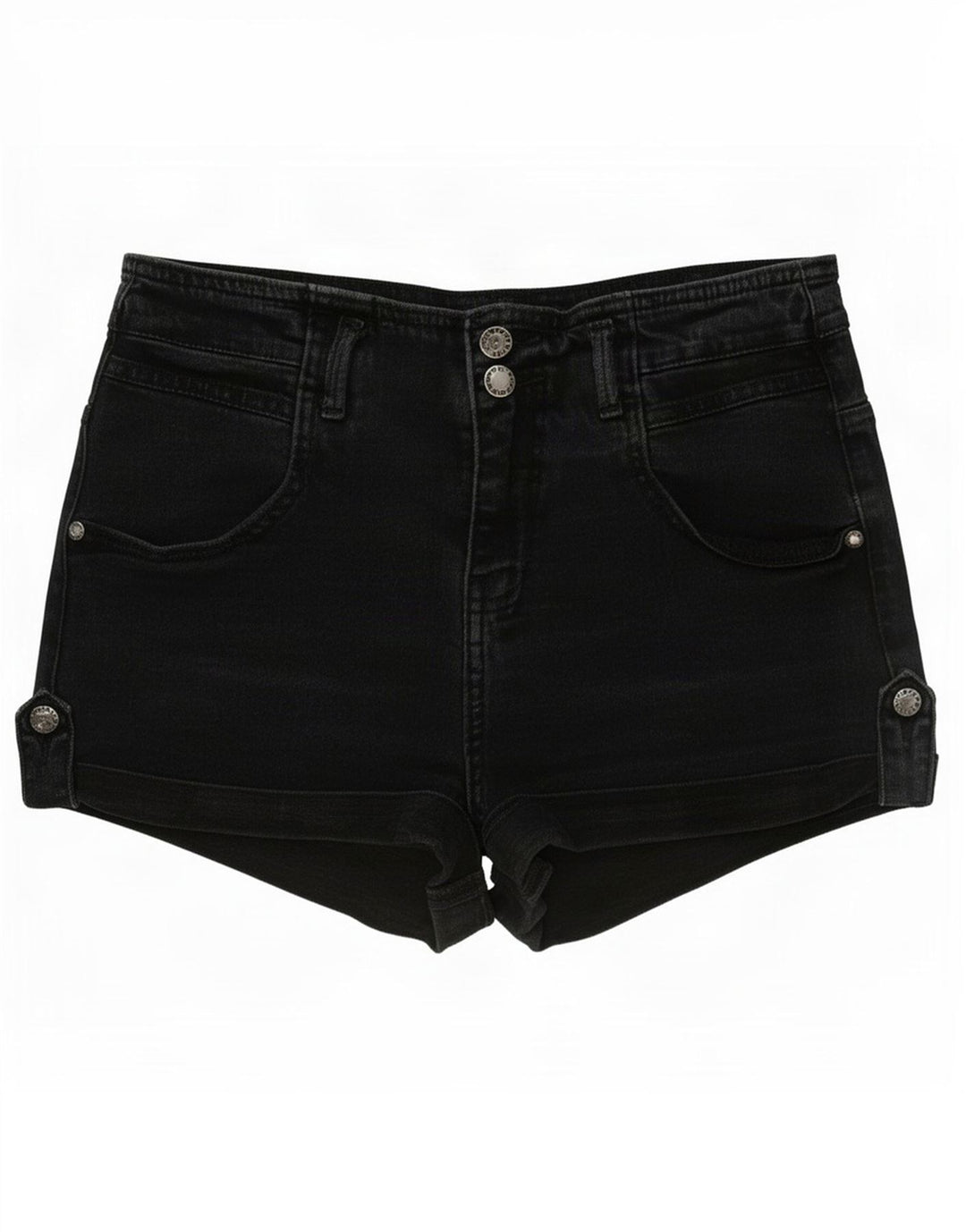 Pantaloni scurți Moto Denim Topshop pentru femei, mediu W28, negru