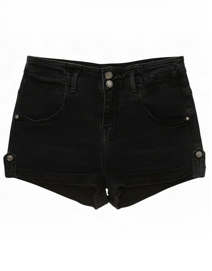 Pantaloni scurți Moto Denim Topshop pentru femei, mediu W28, negru