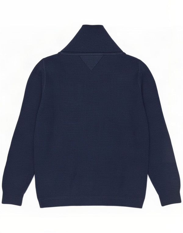 pulover pentru bărbați Tommy Hilfiger cu gât șal XL Bumbac bleumarin