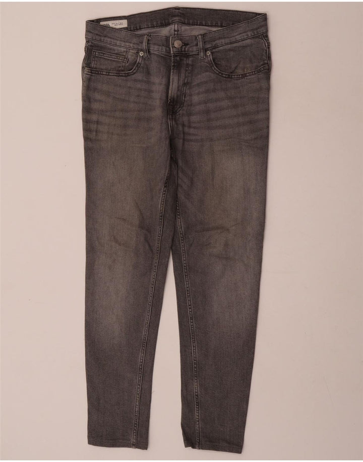 Blugi slim pentru bărbați Zara EU 42 Large W32 L30 Bumbac gri